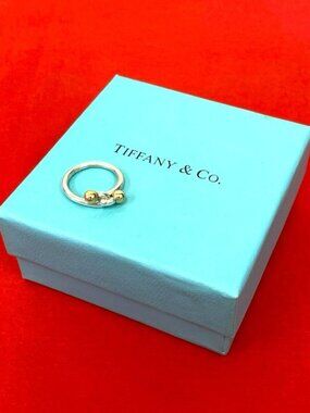 Tiffany & Co Love Knot 18K Gold Ring Silver